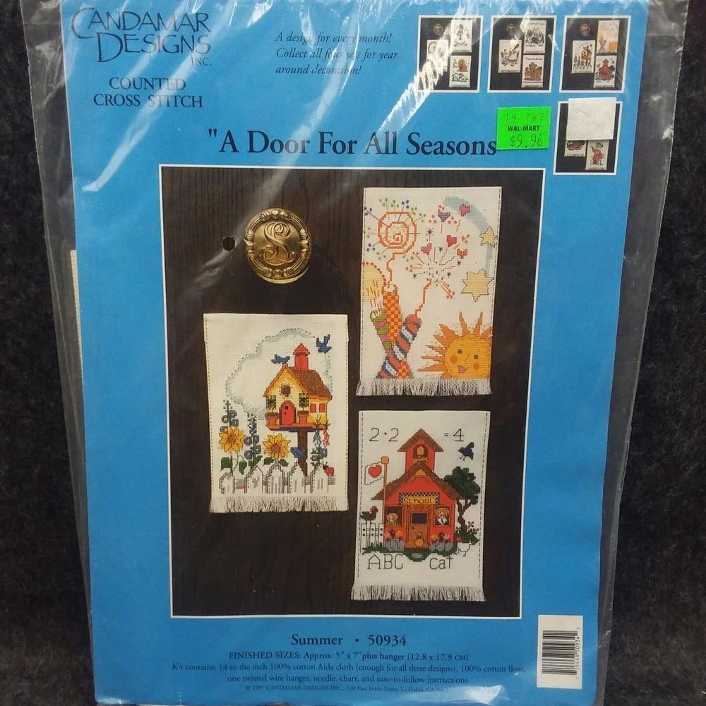Candamar Designs Counted Cross‎ Stitch A Door For All Seasons Spring Summer Fall